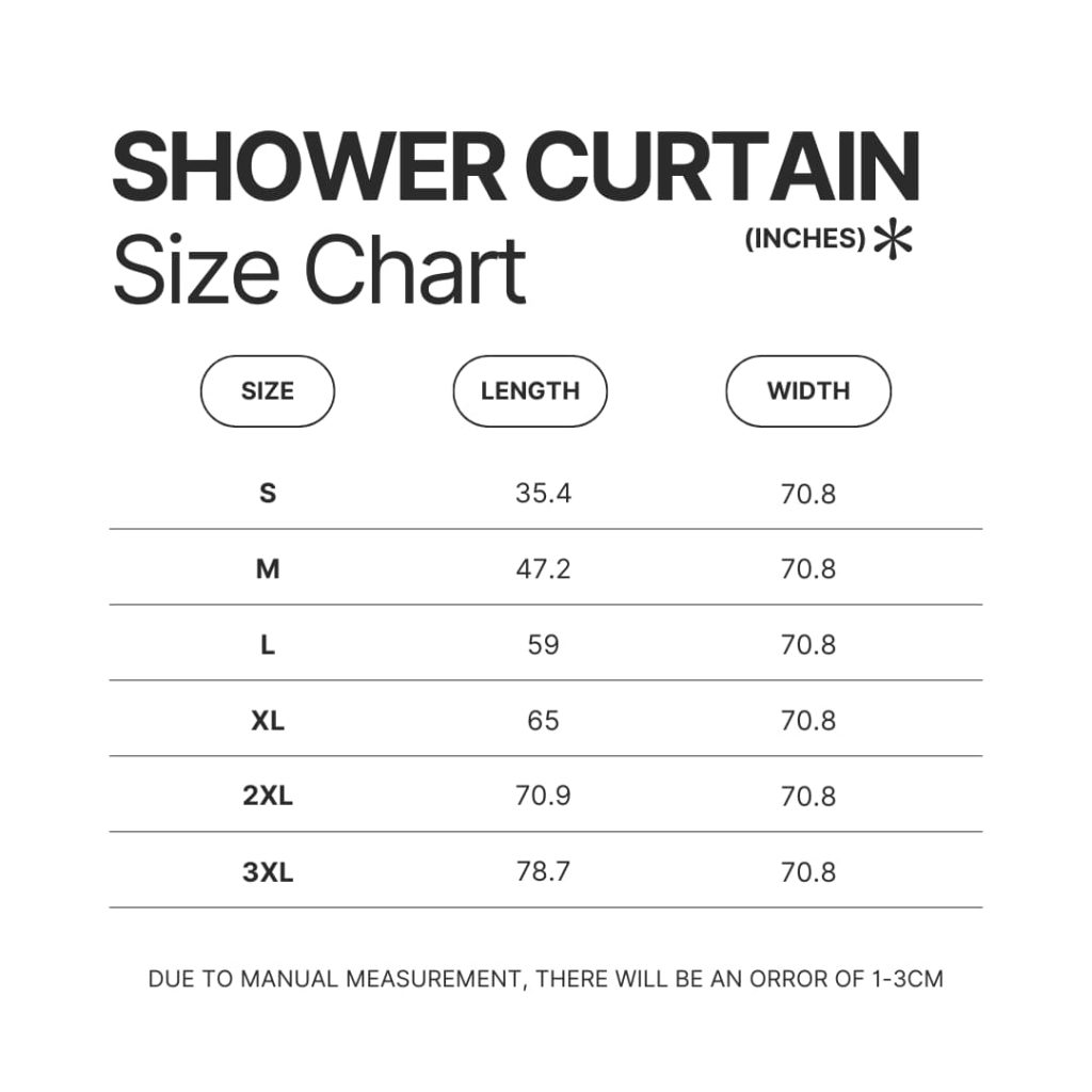 Shower Curtain Size Chart - Studio Ghibli AU Store