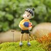 2 Pcs set Kawaii Ponyo on The Cliff Resin Figures Toy Gardening Boy Fish Ornament Action 4 - Studio Ghibli AU Store