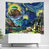 Castle in the Sky Starry Night Studio Ghibli Wall Tapestry Horizontal Main 1 - Studio Ghibli AU Store