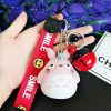 Charm Plush Totoro Keychain Totoro Bell Lovely Anime Cat Doll Bag Purse Soft Pendant Key Ring 4 - Studio Ghibli AU Store