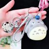 Charm Plush Totoro Keychain Totoro Bell Lovely Anime Cat Doll Bag Purse Soft Pendant Key Ring 5 - Studio Ghibli AU Store