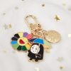 Fashion Spirited Away No Face Man Cartoon Faceless Male Keychains Women Metal Flower Sakura Key Ring 1 - Studio Ghibli AU Store