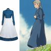 Howl s Moving Castle Anime Surrounding Clothes Maid Outfit Yellow Green Dress Sophie Halloween Cosplay Anime - Studio Ghibli AU Store