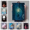 Miyazaki Hayao Anime Poster Spirited Away Canvas Painting Cartoon Home Bar Cafe Decor Gift Wall Art - Studio Ghibli AU Store