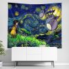 Totoro Starry Night Studio Ghibli Wall Tapestry Horizontal Main 1 - Studio Ghibli AU Store