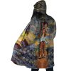 Trippy Grave of the Fireflies SG AOP Hooded Cloak Coat SIDE Mockup - Studio Ghibli AU Store