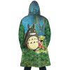 Trippy My Neighbor Totoro SG AOP Hooded Cloak Coat BACK Mockup - Studio Ghibli AU Store