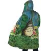 Trippy My Neighbor Totoro SG AOP Hooded Cloak Coat SIDE Mockup - Studio Ghibli AU Store