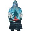 Trippy Porco Rosso SG AOP Hooded Cloak Coat BACK Mockup - Studio Ghibli AU Store