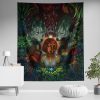 Trippy Princess Mononoke SG Vertical Wall Tapestry Main Mockup 1 - Studio Ghibli AU Store