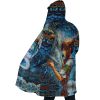 Trippy Spirited Away SG AOP Hooded Cloak Coat SIDE Mockup - Studio Ghibli AU Store