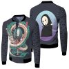 chihiro ogino love haku nigihayami kohaku nushi no face spirited away studio ghibli fan fleece bomber jacketle0qo - Studio Ghibli AU Store