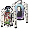 studio ghibli spirited away chihiro haku no face for anime fan fleece bomber jacketipfpo - Studio Ghibli AU Store