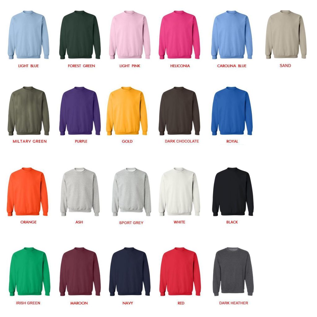 sweatshirt color chart - Studio Ghibli AU Store