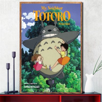 Studio Ghibli My Neighbor Totoro Picture Book Canvas Wall Art